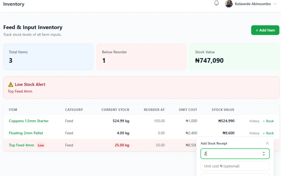 Farm RMS website